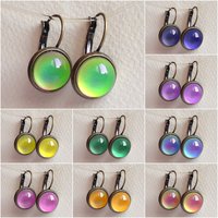 Royal Colors of Joy - Mood Earrings - 12 mm - Brass