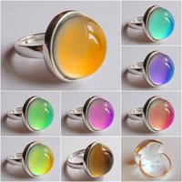 Silver Sun of Elegance - Mood Ring - 20 mm - Sterling Silver 925