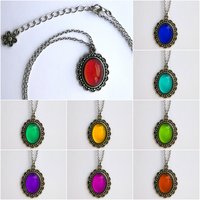 Princess of Summer - Mood Necklace - 18x13 mm - Brass