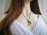 Butterflies of Happiness - Mood Necklace - 14x10 mm - Brass