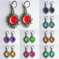 Silver Princesses of Nobles - Mood Earrings - 12 mm - Brass