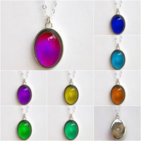 Star of Luck - Mood Necklace - 18x13 mm - Sterling Silver 925