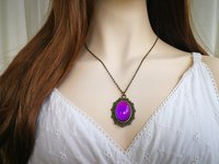 Princess of Zanzibar - Mood Necklace - 25x18 mm - Brass