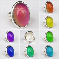 Silver Fountain of Youth - Mood Ring - 25x18 mm - Sterling Silver 925