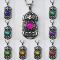 Power of Freedom - Mood Necklace for Men - 12 mm - Stainless Steel