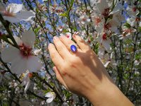 Princess of the Crystal Seas - Mood Ring - 14x10 mm - Sterling Silver 925 (pure or gold plated) - AAA Crystal Quartz