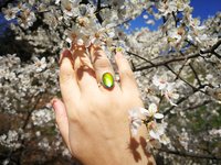 Princess of the Crystal Seas - Mood Ring - 14x10 mm - Sterling Silver 925 (pure or gold plated) - AAA Crystal Quartz