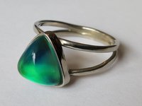 Princess of Mystery - Mood Ring - 9 mm - Sterling Silver 925 (pure or gold plated) - AAA Crystal Quartz