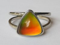 Princess of Mystery - Mood Ring - 9 mm - Sterling Silver 925 (pure or gold plated) - AAA Crystal Quartz