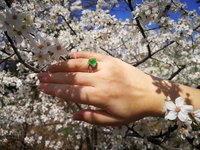 Princess of Mystery - Mood Ring - 9 mm - Sterling Silver 925 (pure or gold plated) - AAA Crystal Quartz