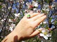 Princess of the Crystal Seas - Mood Ring - 14x10 mm - Sterling Silver 925 (pure or gold plated) - AAA Crystal Quartz
