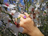 Princess of the Crystal Seas - Mood Ring - 14x10 mm - Sterling Silver 925 (pure or gold plated) - AAA Crystal Quartz