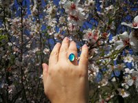 Princess of the Crystal Seas - Mood Ring - 14x10 mm - Sterling Silver 925 (pure or gold plated) - AAA Crystal Quartz