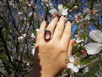 King of Gentlemen - Mood Ring - 18x13 mm - Stainless Steel - smooth AAA Crystal Quartz