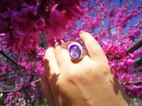 King of Gentlemen - Mood Ring - 18x13 mm - Stainless Steel - smooth AAA Crystal Quartz