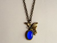 Butterflies of Happiness - Mood Necklace - 14x10 mm - Brass