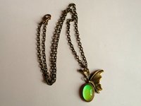 Butterflies of Happiness - Mood Necklace - 14x10 mm - Brass