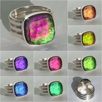 World of Mystery - Mood Ring - 15 mm - Sterling Silver 925 (pure or gold plated) - AAA Crystal Quartz
