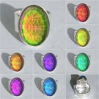 White Fire - Mood Ring - 20x15 mm - Sterling Silver 925 (pure or gold plated) - AAA Crystal Quartz
