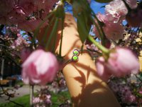 Twin Stars of the Garden of Seramis - Adjustable Mood Bangle - 8 mm - Stainless Steel - AAA Crystal Quartz - world premiere