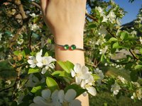 Twin Stars of the Garden of Seramis - Adjustable Mood Bangle - 8 mm - Stainless Steel - AAA Crystal Quartz - world premiere