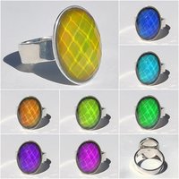 Silver Messenger of Glory - Mood Ring - 20x15 mm - Sterling Silver 925 - AAA Crystal Quartz faceted