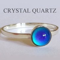 Princess of the Light - Mood Ring - 6 mm - Sterling Silver 925 - AAA Crystal Quartz