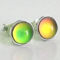 Fairies of the Light - Mood Stud Earrings - 6 mm - Sterling Silver 925