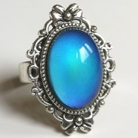 Secret Crown Princess to the Throne - Mood Ring - Adjustable - 18x13 mm - Brass