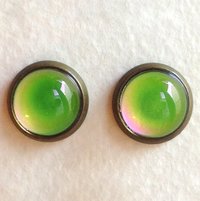 Amazing Colors of Joy - Mood Stud Earrings - 10 mm - Brass