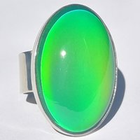 Silver Mirror of Beauty - Mood Ring - 30x20 mm - Sterling Silver 925
