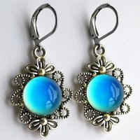 Silver Princesses of Nobles - Mood Earrings - 12 mm - Brass