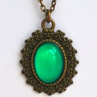 Secret Princess of Zanzibar - Mood Necklace - 18x13 mm - Brass