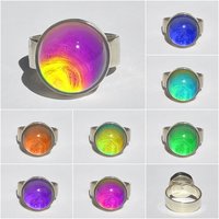 Sun of Antares - Mood Ring - 14 mm - Sterling Silver 925 - AAA Crystal Quartz