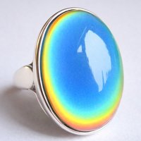 Silver Ring of Wishes - Mood Ring - 25x18 mm - Sterling Silver 925