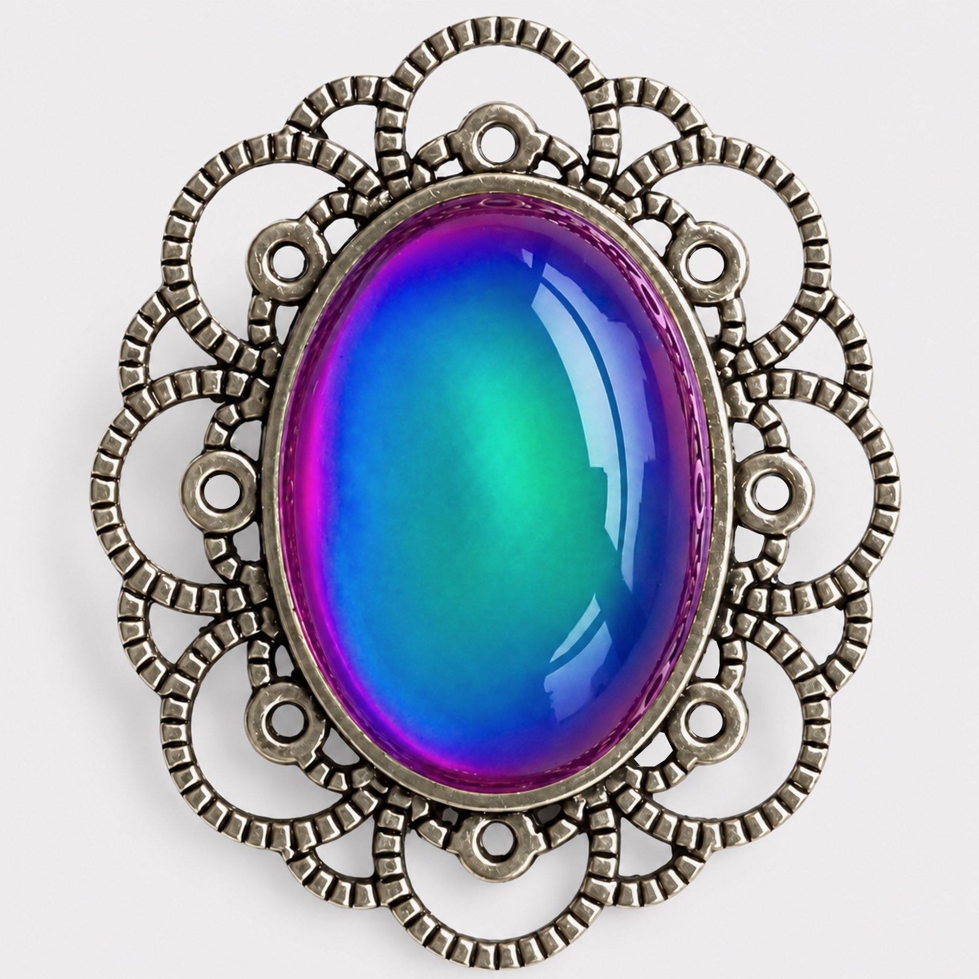 Silver Venus of Rome - Mood Brooch - 25x18 mm - Brass
