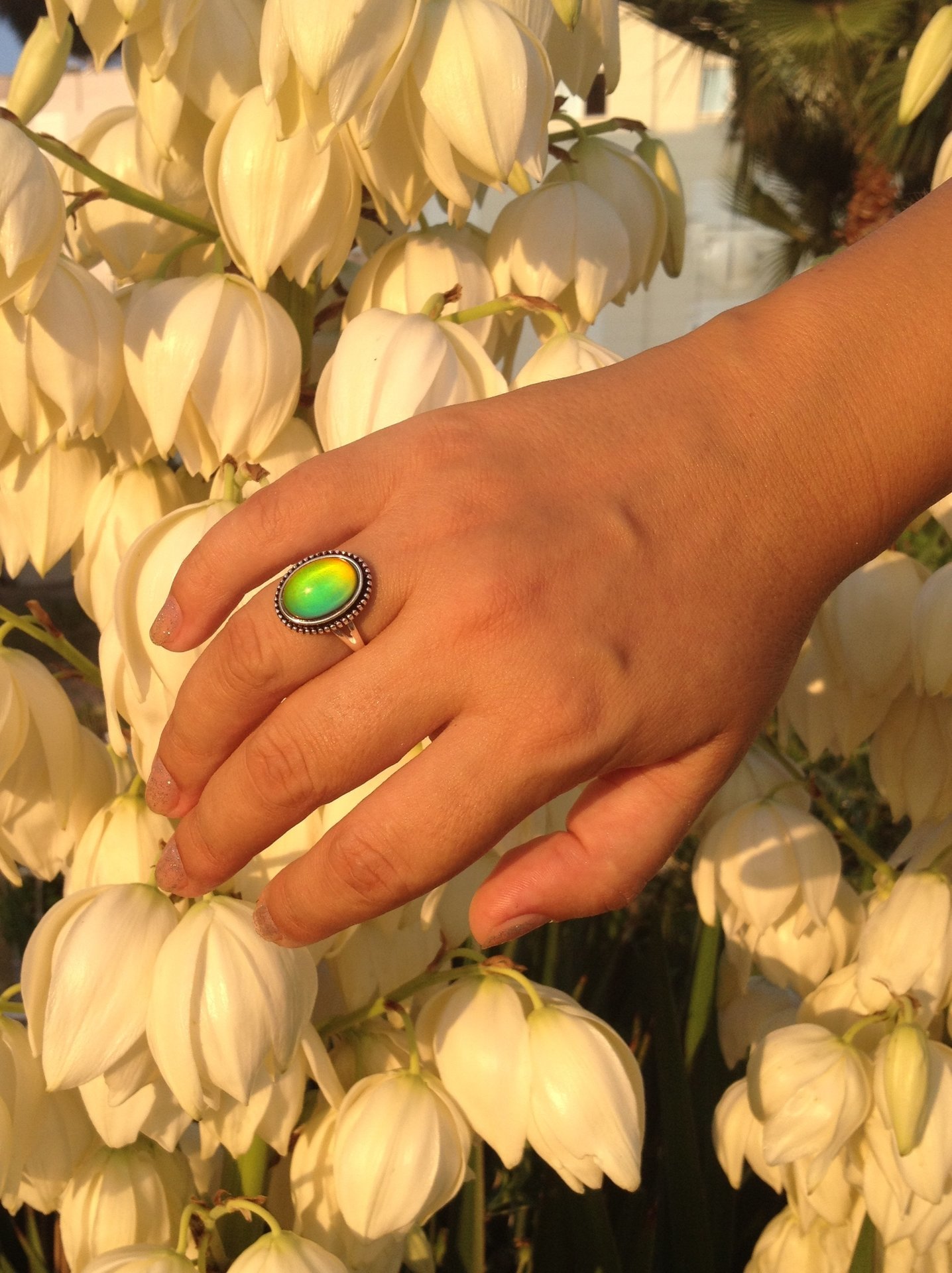 Secret Princess of the Empire - Mood Ring - 14x10 mm - Sterling Silver 925