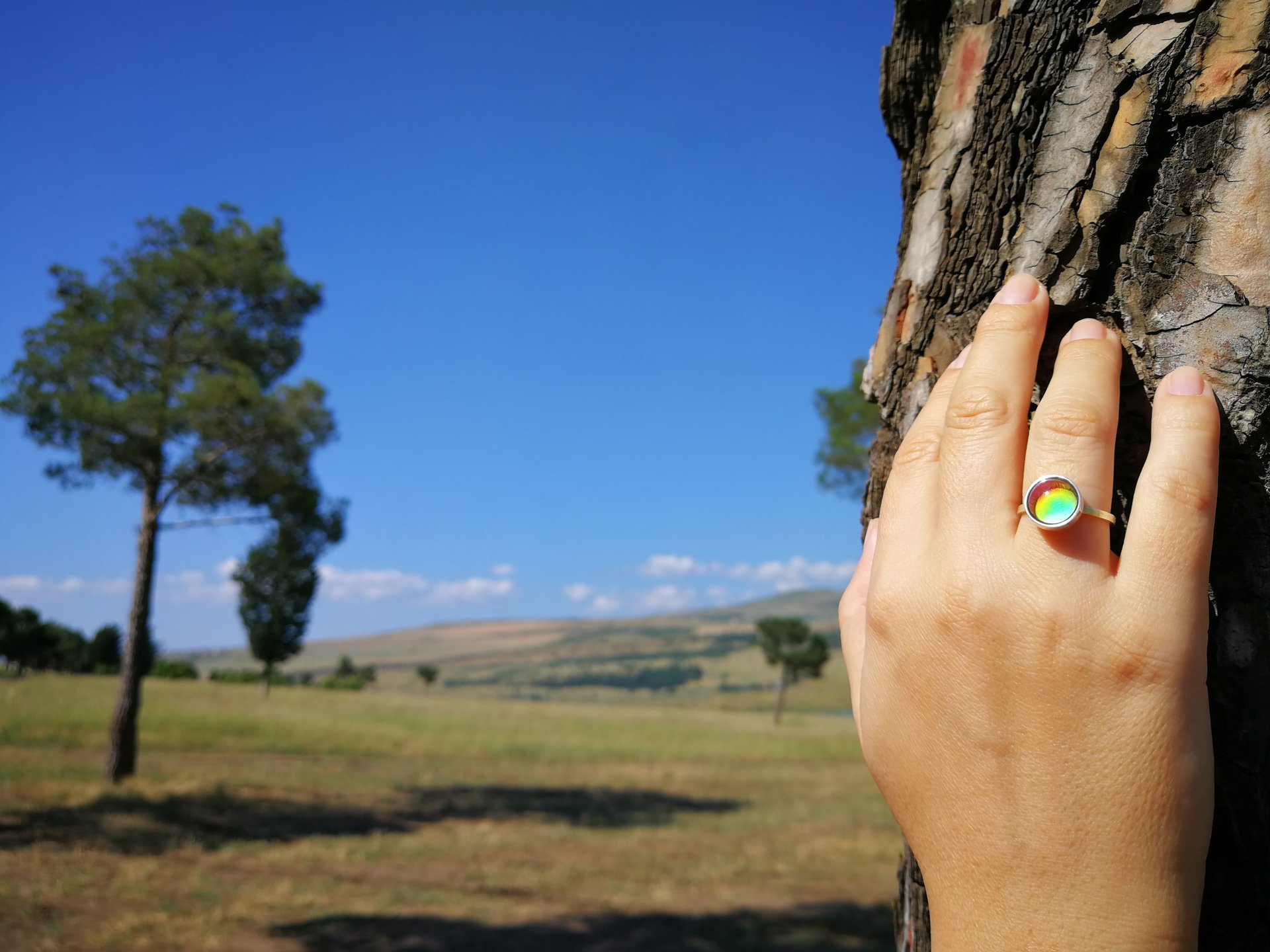 Star of Success - Mood Ring - 10 mm - Sterling Silver 925