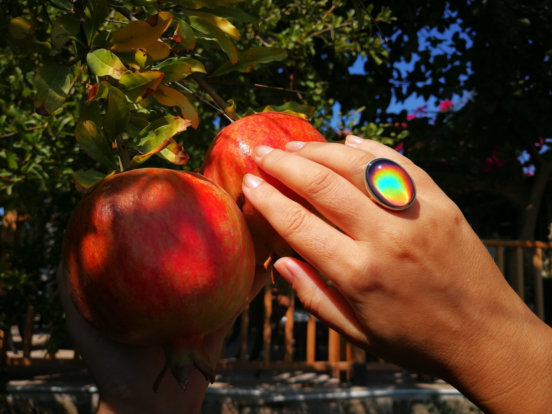 Silver Ring of Wishes - Mood Ring - 25x18 mm - Sterling Silver 925