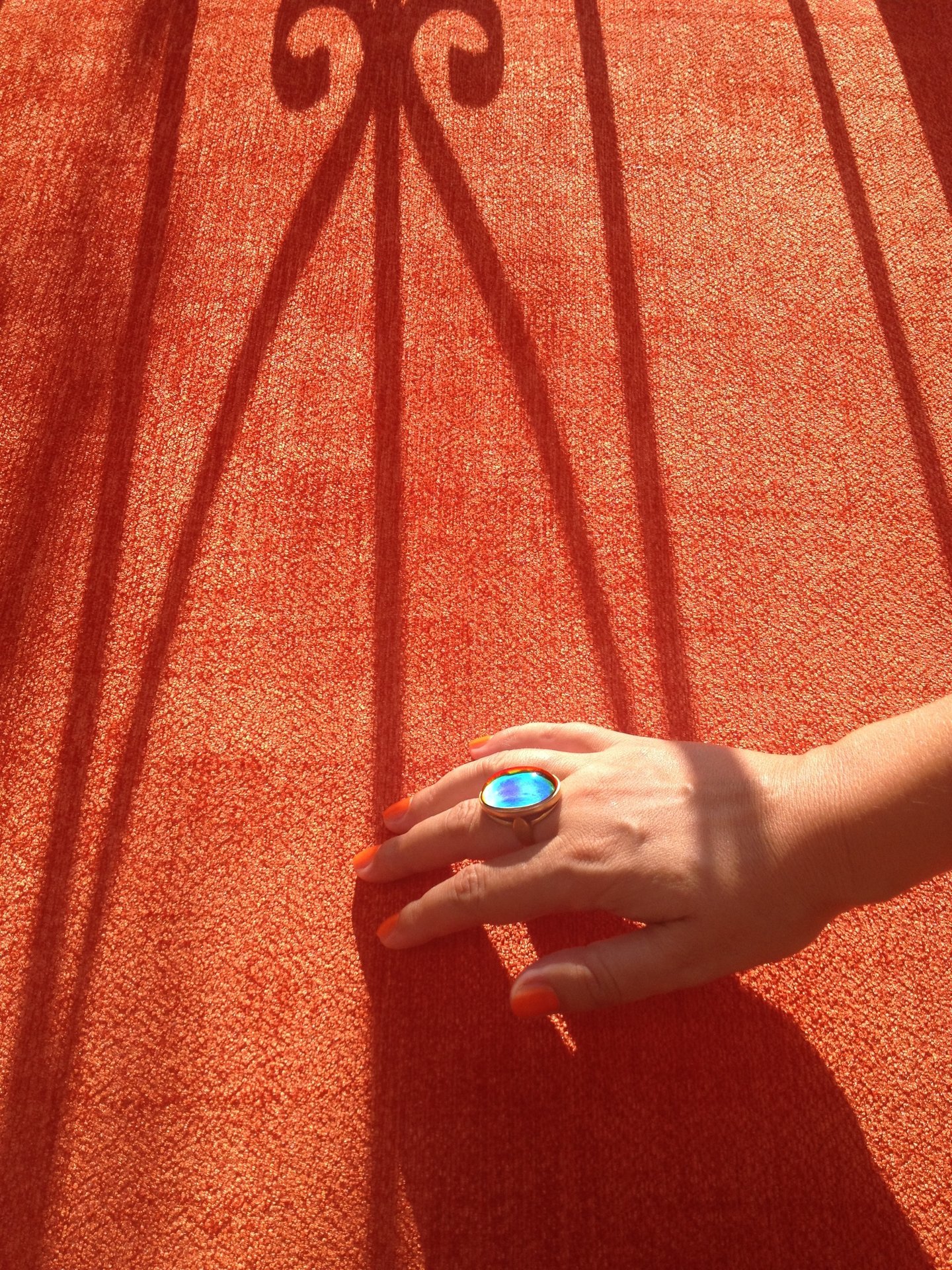 Golden Ring of Wishes - Mood Ring - 25x18 mm - 24k Gold Plated Sterling Silver 925