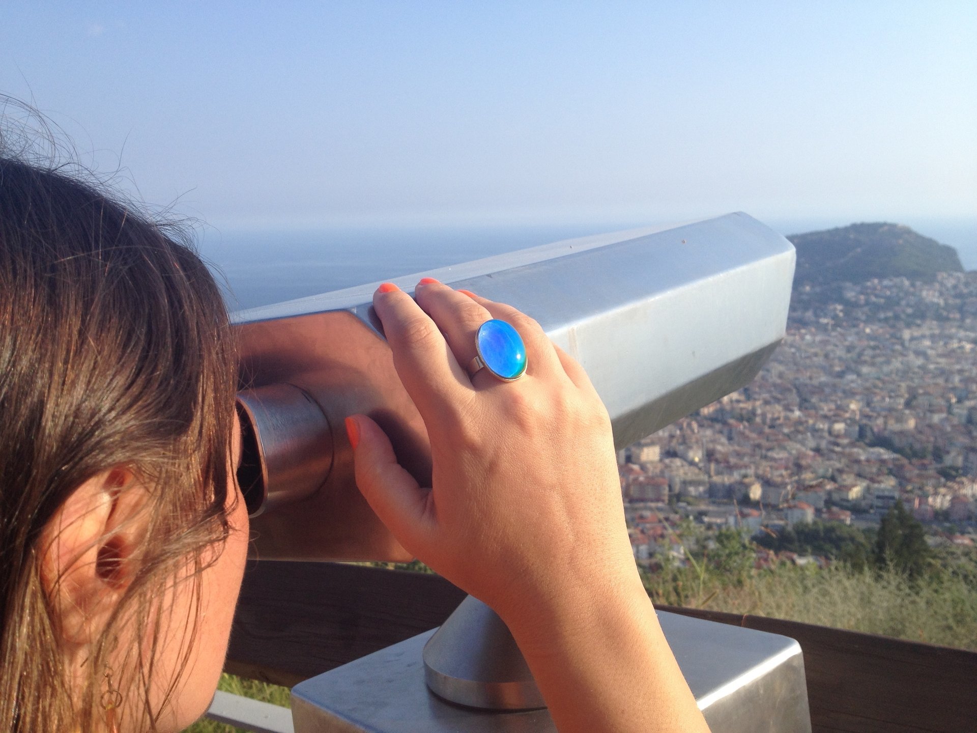 Goddess of Adventure - Mood Ring - Gold Plated Sterling Silver 925 - Adjustable - 25x18 mm