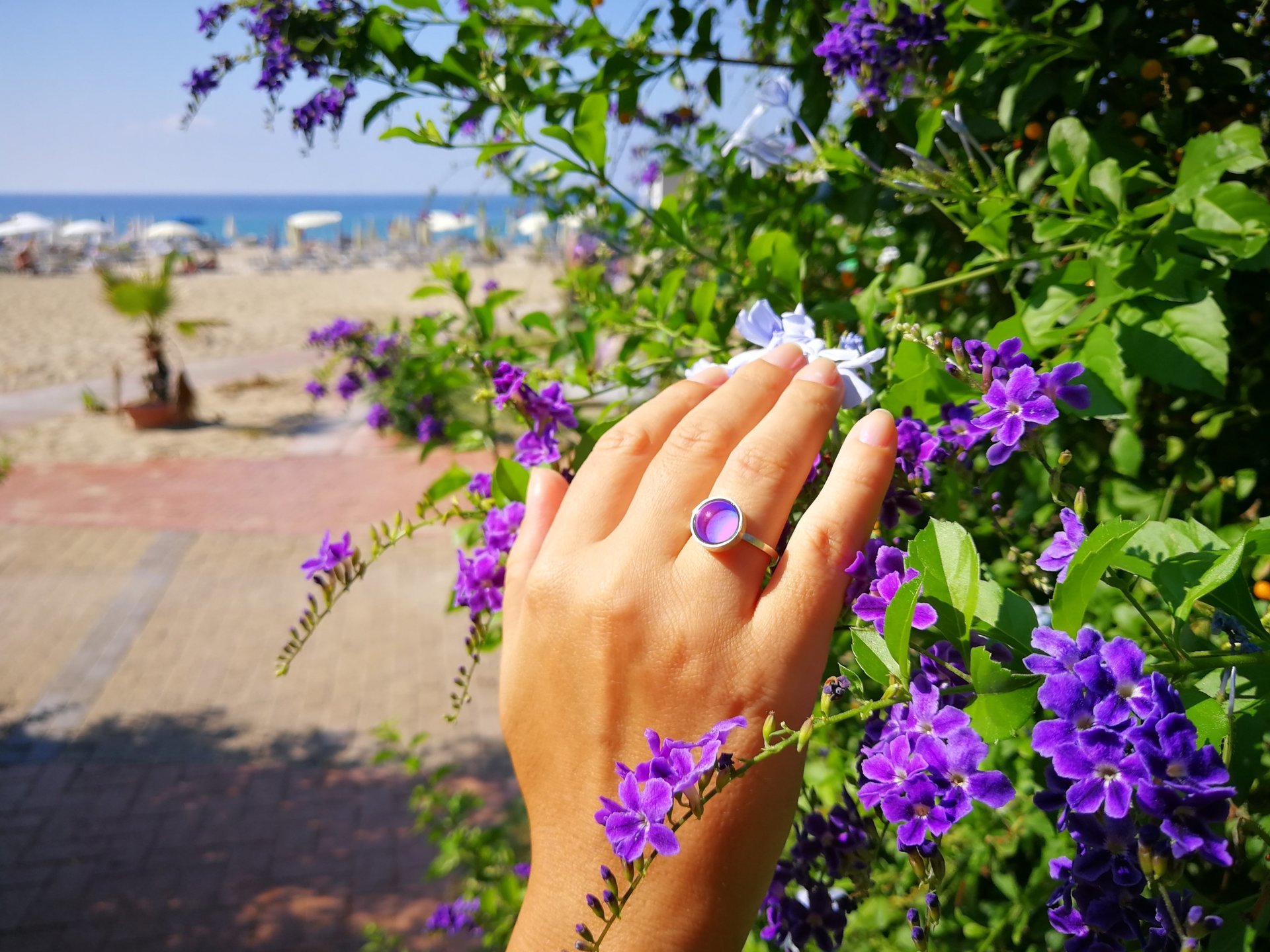 Star of Success - Mood Ring - 10 mm - Sterling Silver 925