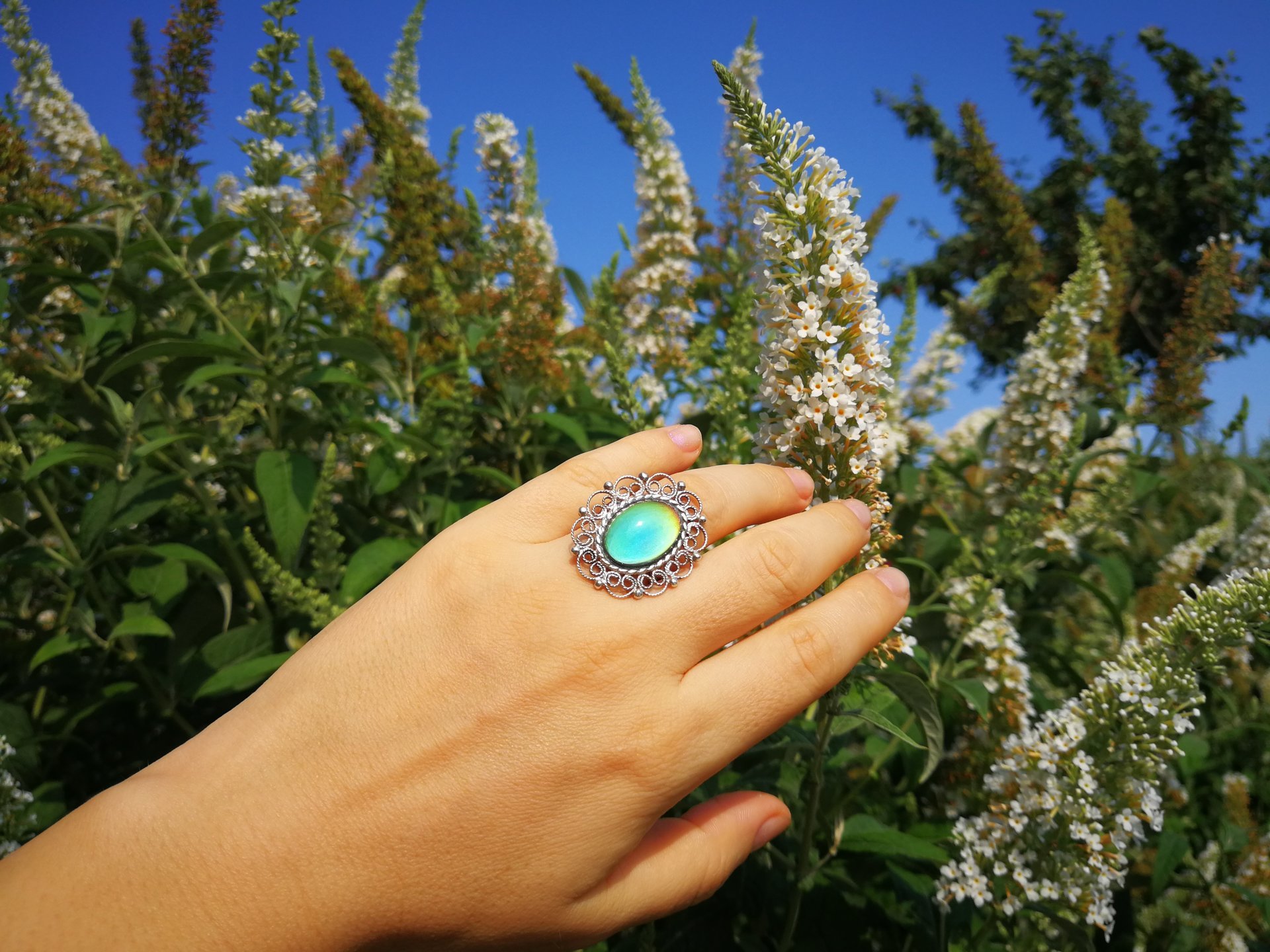 Empress of Grace - Mood Ring - 18x13 mm - Sterling Silver 925