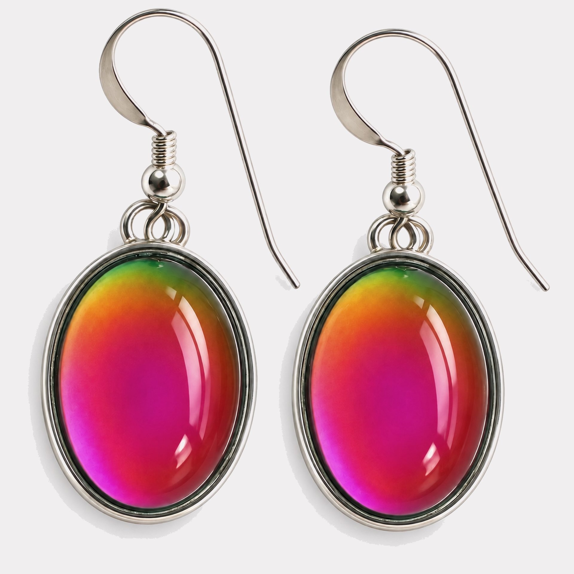 Maidens of Luck - Mood Earrings - 18x13 mm - Sterling Silver 925