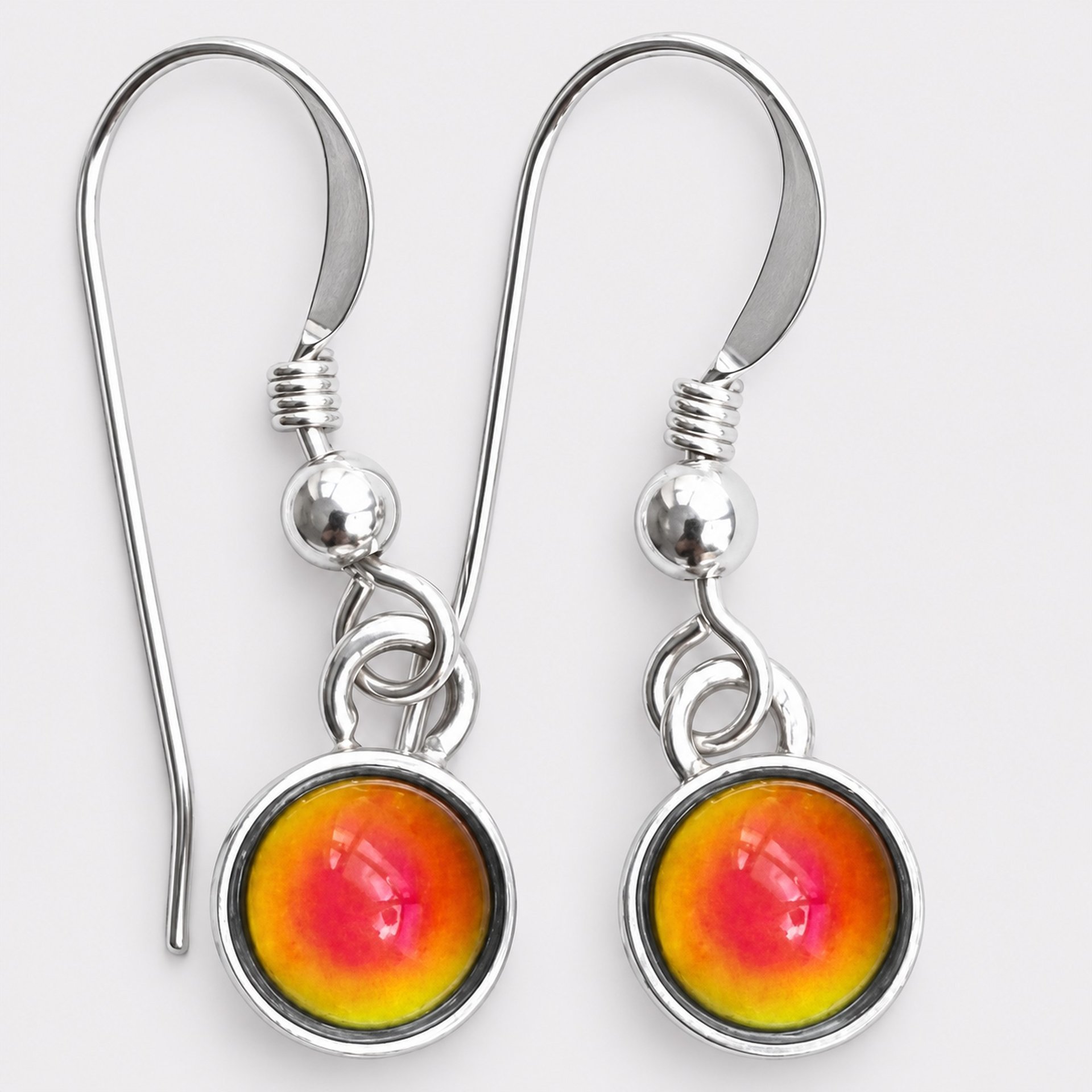 Celestial Mystery - Mood Earrings - 6 mm - Sterling Silver 925