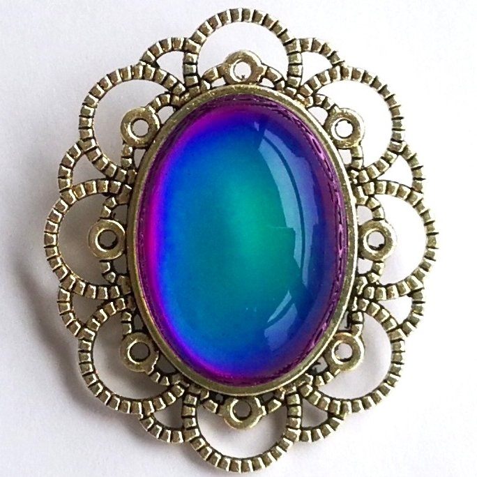 Silver Venus of Rome - Mood Brooch - 25x18 mm - Brass