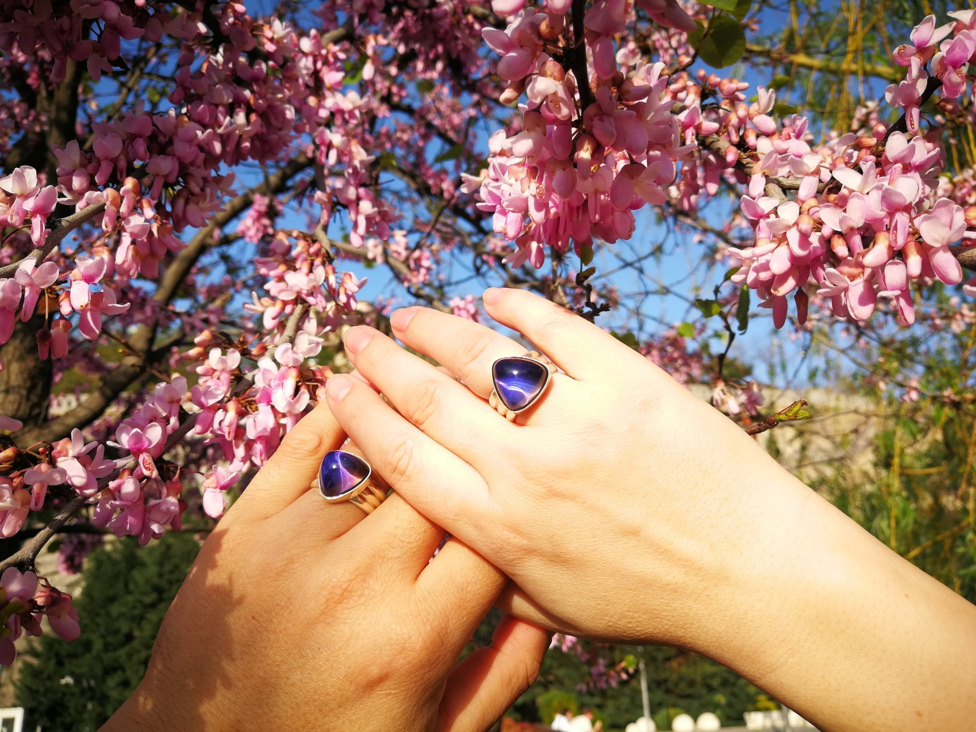 Lord of Lightning - Mood Ring - 15 mm - Sterling Silver 925 - AAA Crystal Quartz