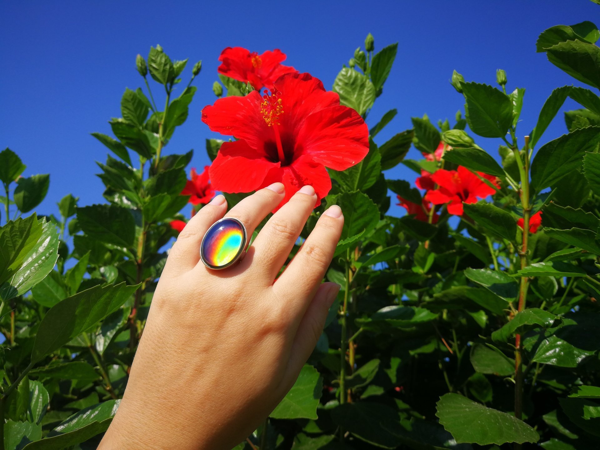 Silver Ring of Wishes - Mood Ring - 25x18 mm - Sterling Silver 925