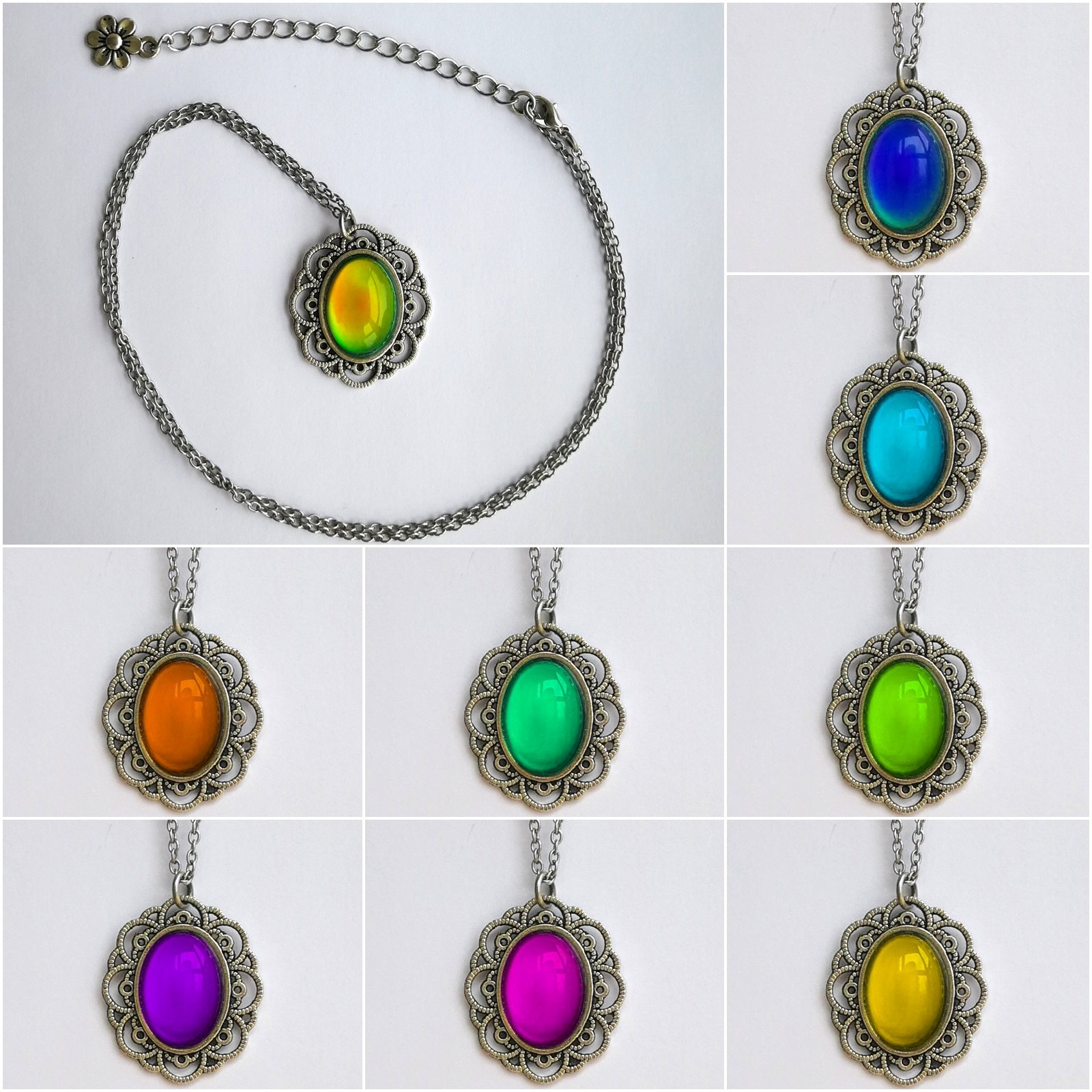 Venus of the Secret Lake - Mood Necklace - 18x13 mm - Brass