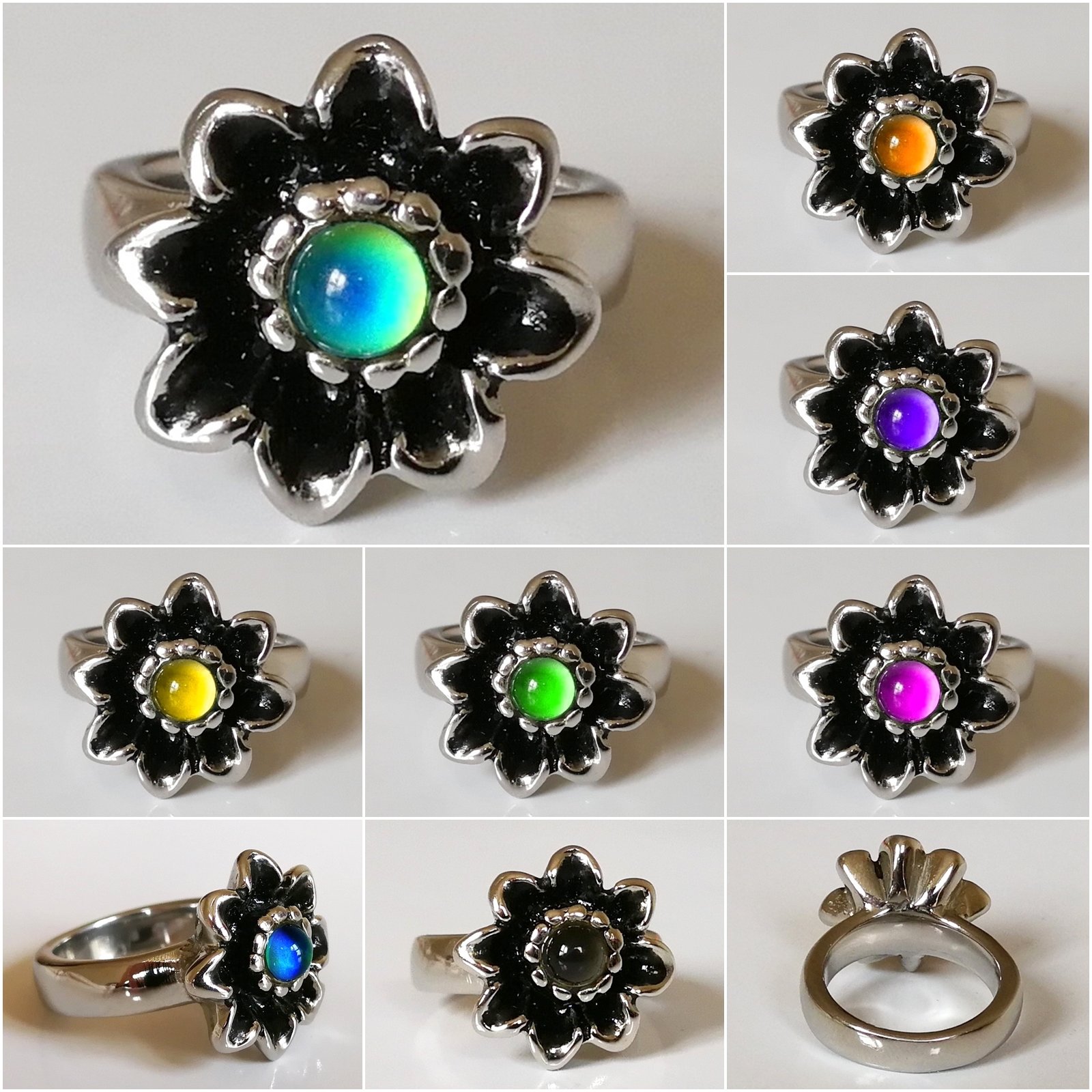 Princess of Rock - Mood Ring - 5 mm - Stainless Steel